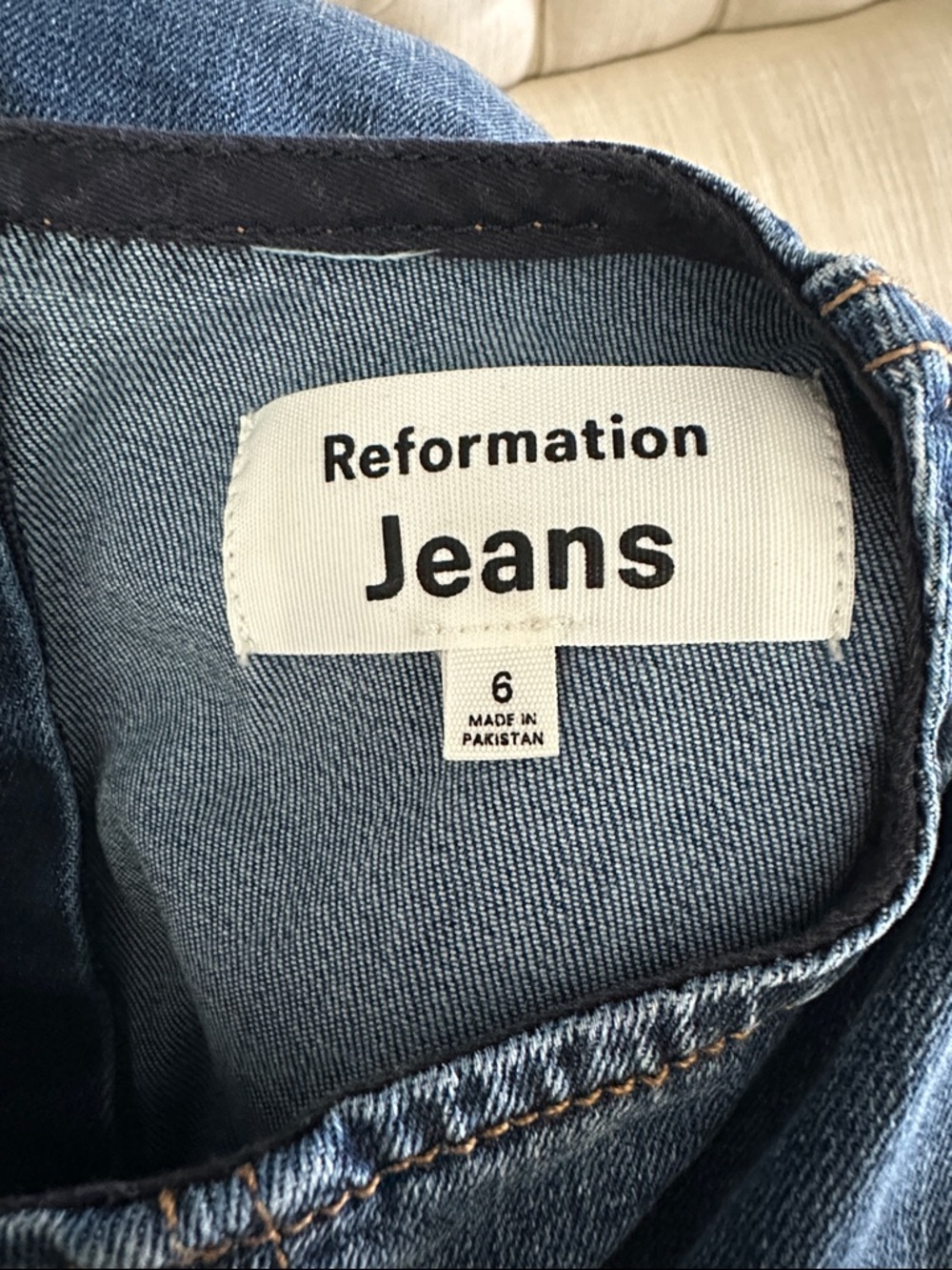 Reformation Kendi Denim Mini Dress - Blue - Picture 2 of 12